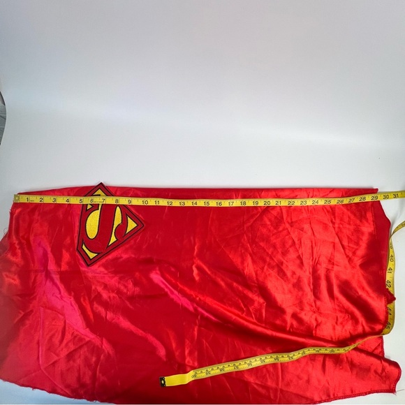 Vintage Red Superman Kids Costume Cape One Size Halloween Super Heroes - Picture 4 of 9